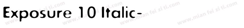 Exposure 10 Italic字体转换
